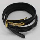 Men's Belt Genuine Crocodile Alligator Skin Leather Belt Handmade, W4.0, #JY1901