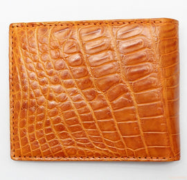 Double Side Handmade Genuine Crocodile Leather Skin MEN'S BIFOLD Wallet