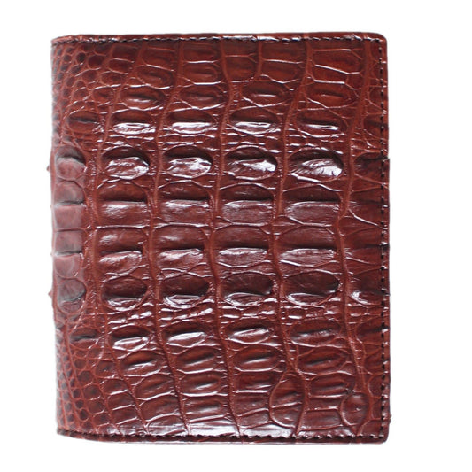 Brown Genuine Alligator, Crocodile Leather Skin Credit Card Holder Wallet