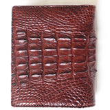 Brown Genuine Alligator, Crocodile Leather Skin Credit Card Holder Wallet