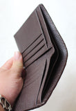 Brown Genuine Alligator, Crocodile Leather Skin Credit Card Holder Wallet