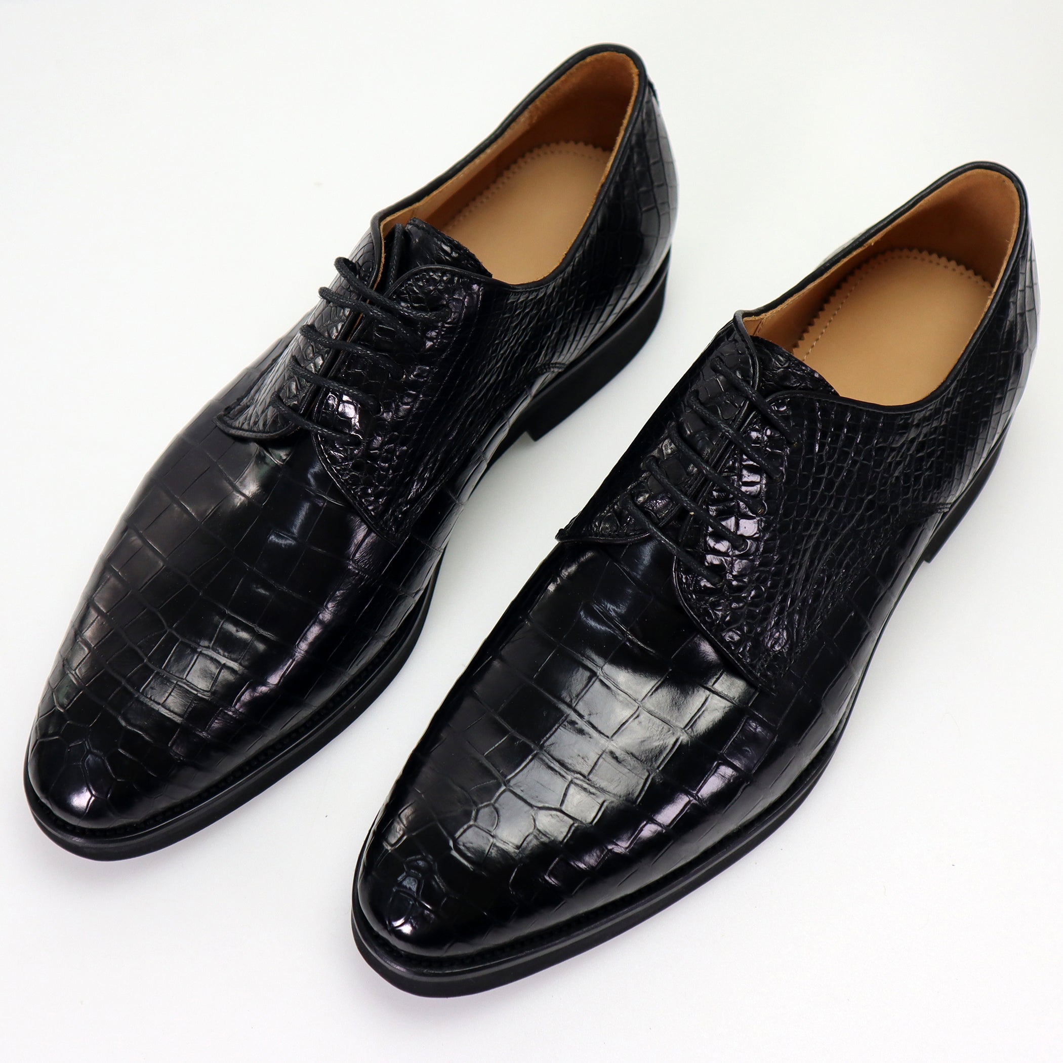 Men's Genuine Alligator Leather Derby Shoes in Goodyear Welt