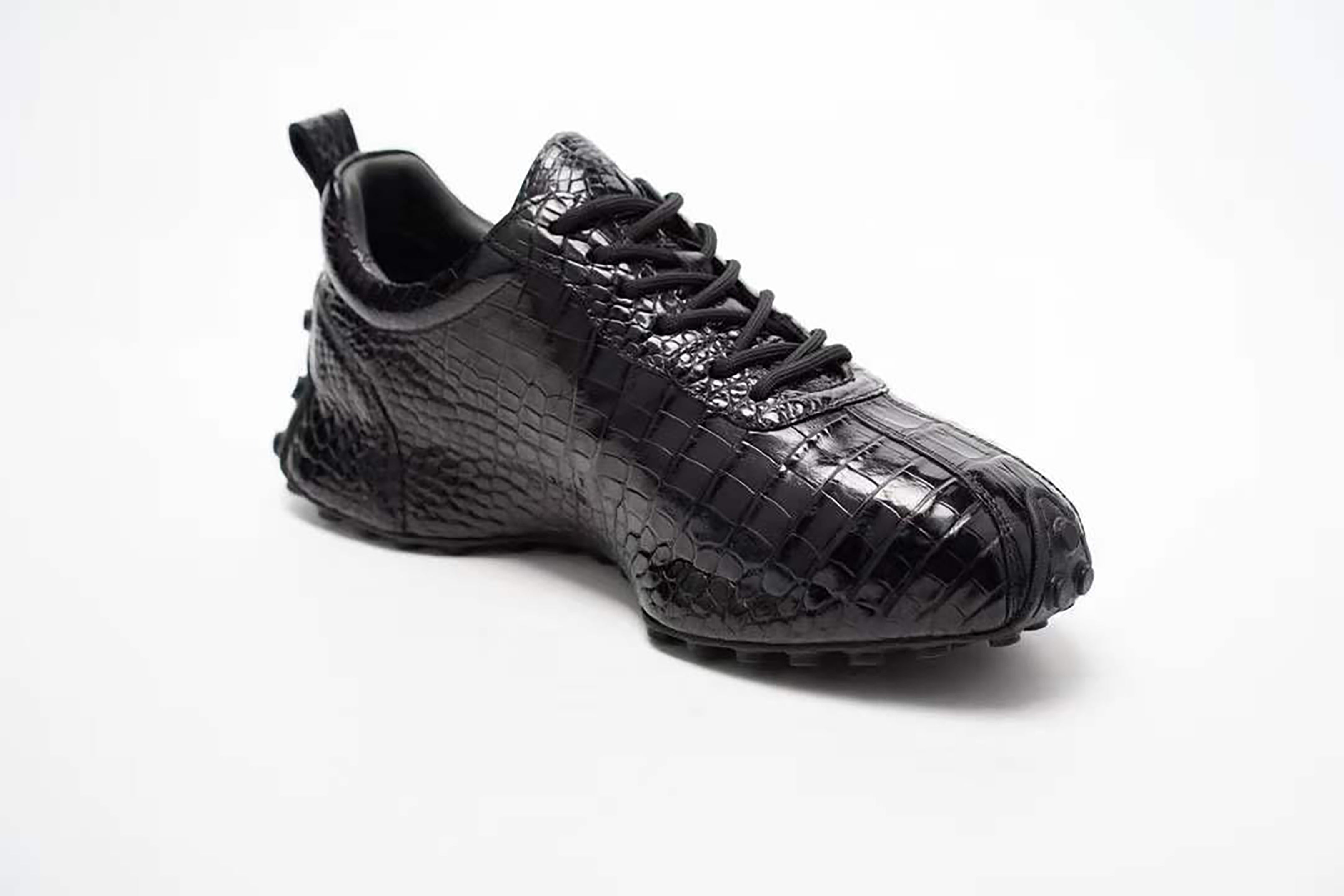 Men Shoes Genuine Belly Crocodile Alligator Skin Leather Sneakers #SN1105