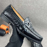Men's Shoes Genuine Crocodile Alligator Skin Leather Handmade Black, Brown Size 7 - Size 11US #8693