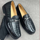 Men's Shoes Genuine Crocodile Alligator Skin Leather Handmade Black, Brown Size 7 - Size 11US #8693