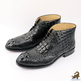 Men’s Handcrafted Alligator Crocodile Leather Boots Black