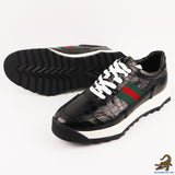 Men’s Shoes Genuine Crocodile Alligator Skin Leather Handmade Size US07-US11 | Black #S561