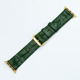 Strap Band Genuine Alligator Crocodile Leather Brown for Apple Watch 1, 2, 3, 4, 5, 6, 7