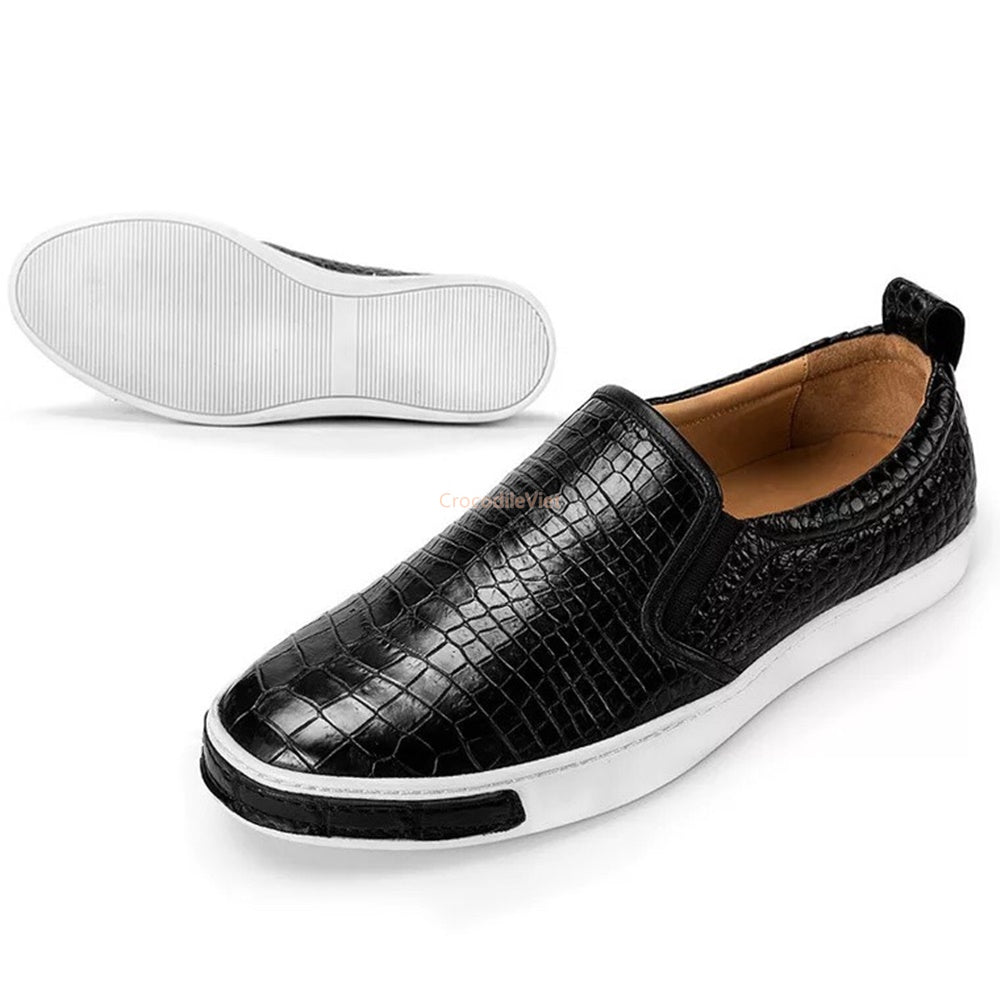 Men’s Daily Fashion Crocodile Skin Sneakers #2241