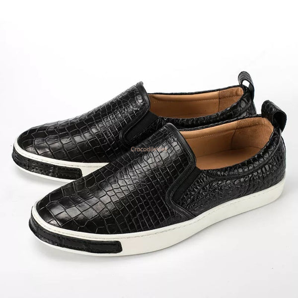 Men's Daily Fashion Crocodile Skin Sneakers