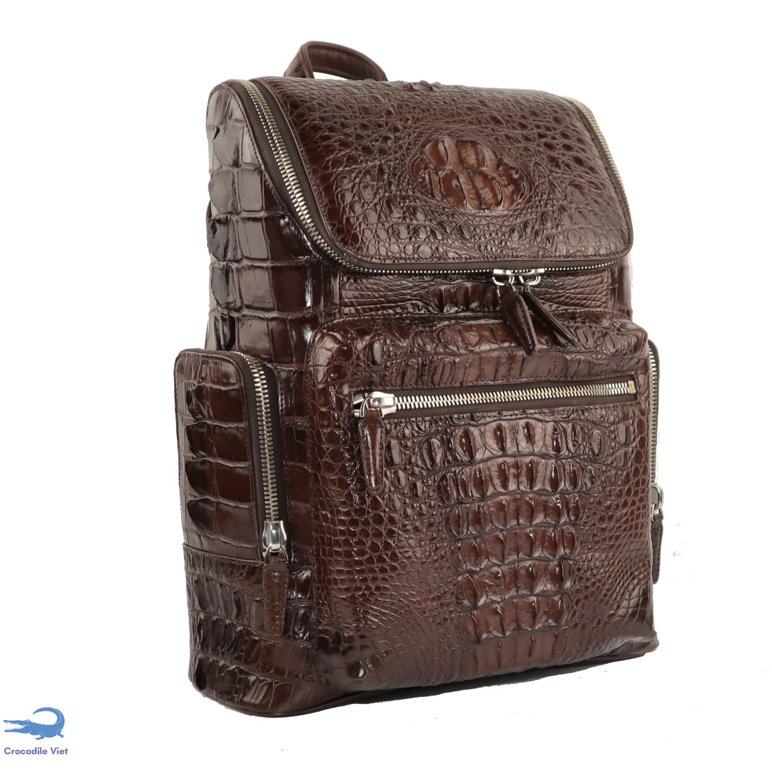 Crocodile Backpack: Men's Genuine Crocodile Skin Casual Travel Bag, Ex – Crocodile Viet