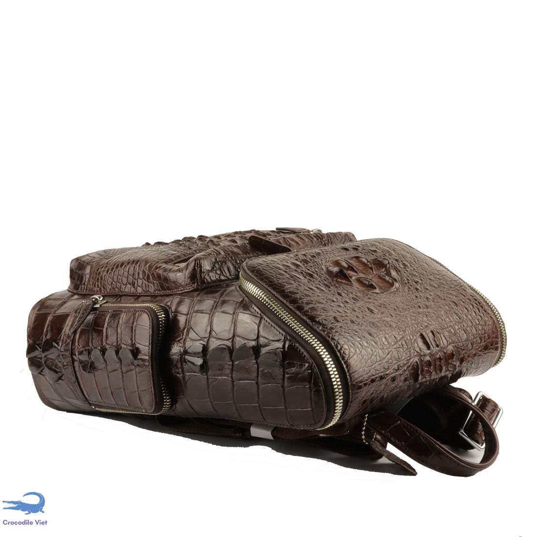 Alexander McQueen Stamped Crocodile Leather Small Padlock Zip Around in  Black | Lyst