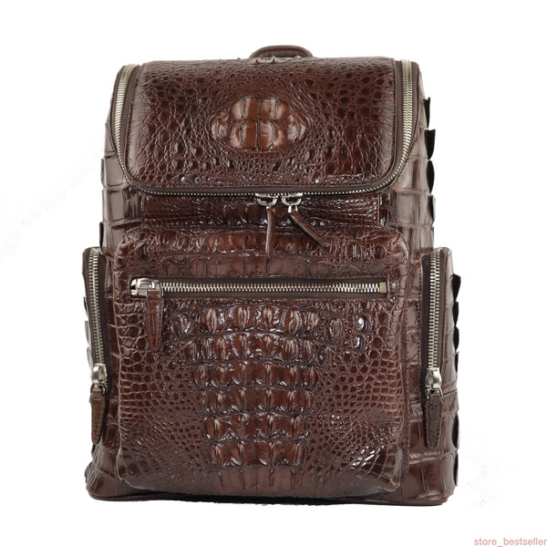 Men's Crocodile Pattern Backpack Backpack Business First 