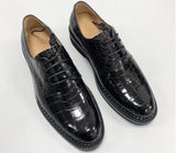 Men's Shoes Genuine Crocodile Alligator Skin Leather Handmade Black Size 7 - Size 11US #163