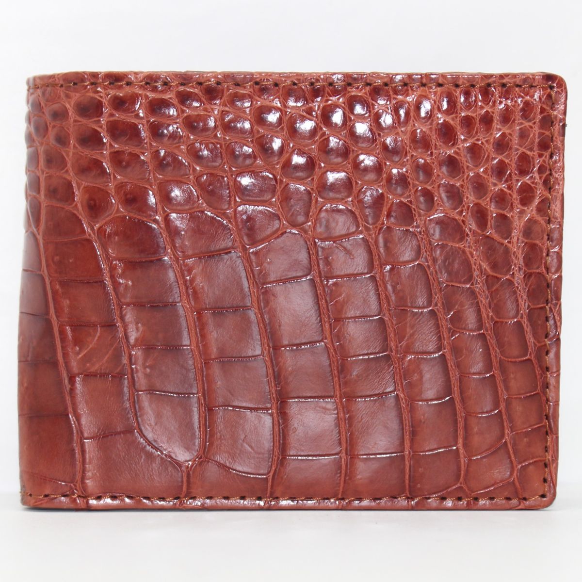 Classic Crocodile Wallet, Genuine Full Crocodile Skin Wallet for Men, Brown