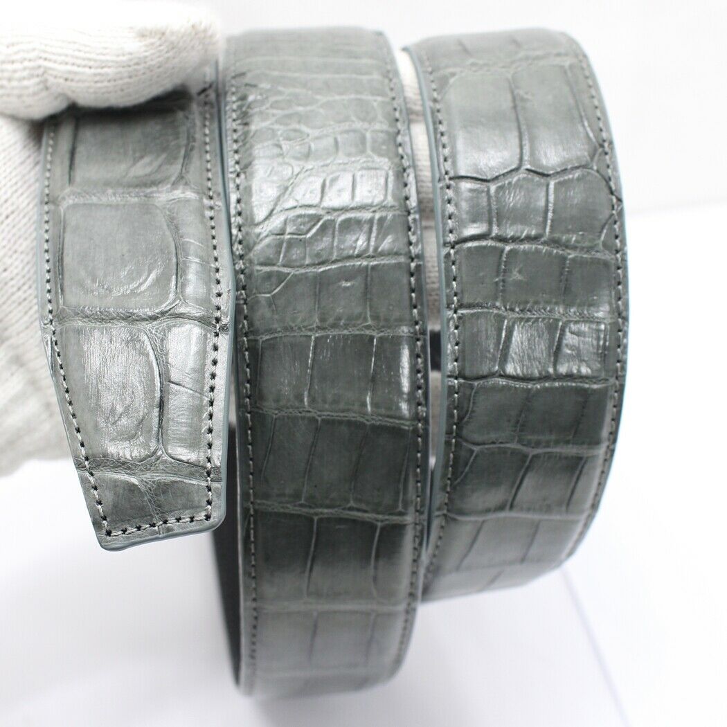 Genuine Alligator Crocodile Belt Skin Leather Men's, W4.0cm, WITHOUT JOINTED  | eBay