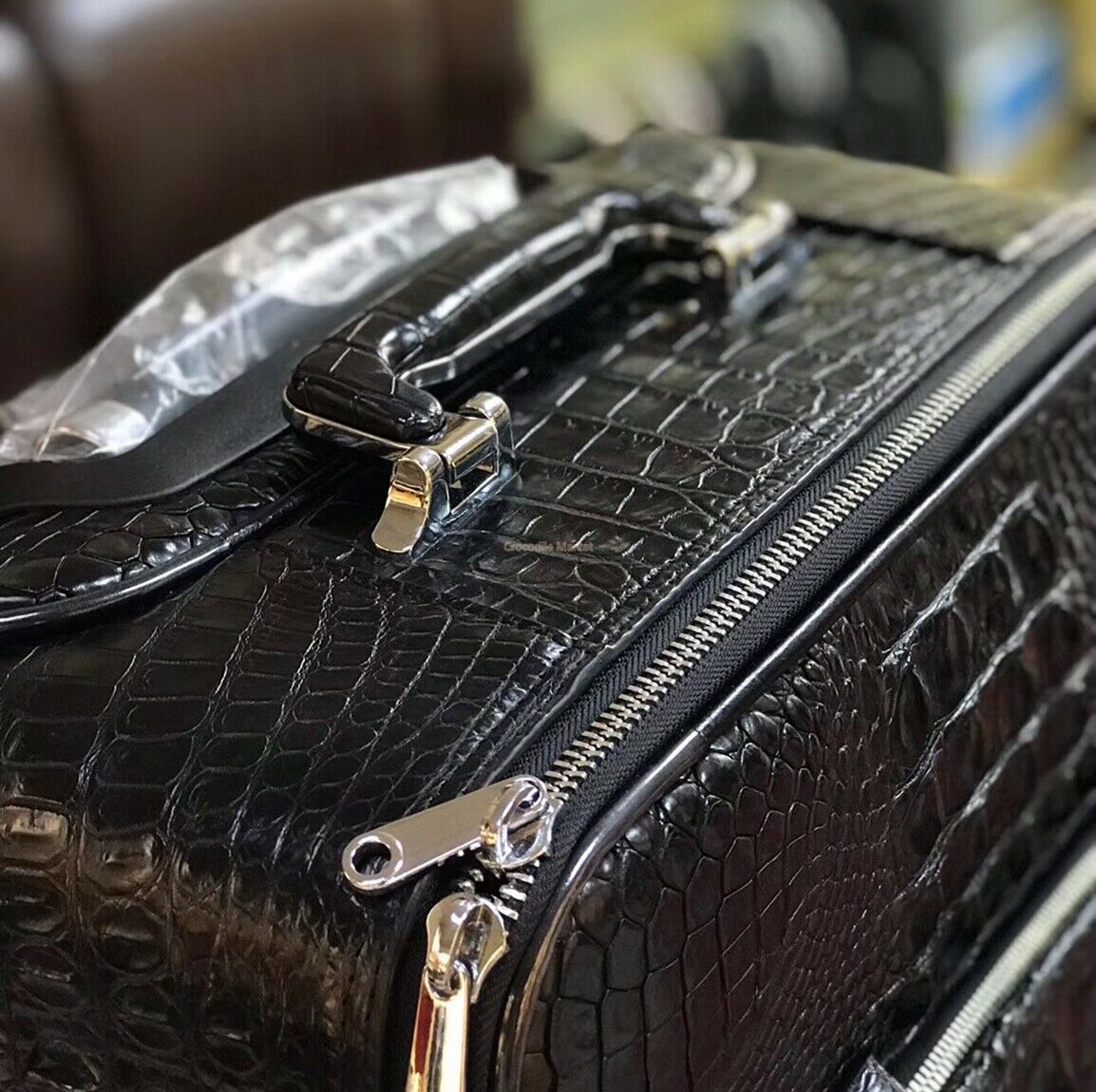 Genuine Crocodile Leather Luggage Bag Business Trolley Briefcase Travel Bag 18