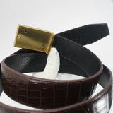Brown Genuine CROCODILE Belt Skin LEATHER Men's Accessories -W 1.5'' Unjointe