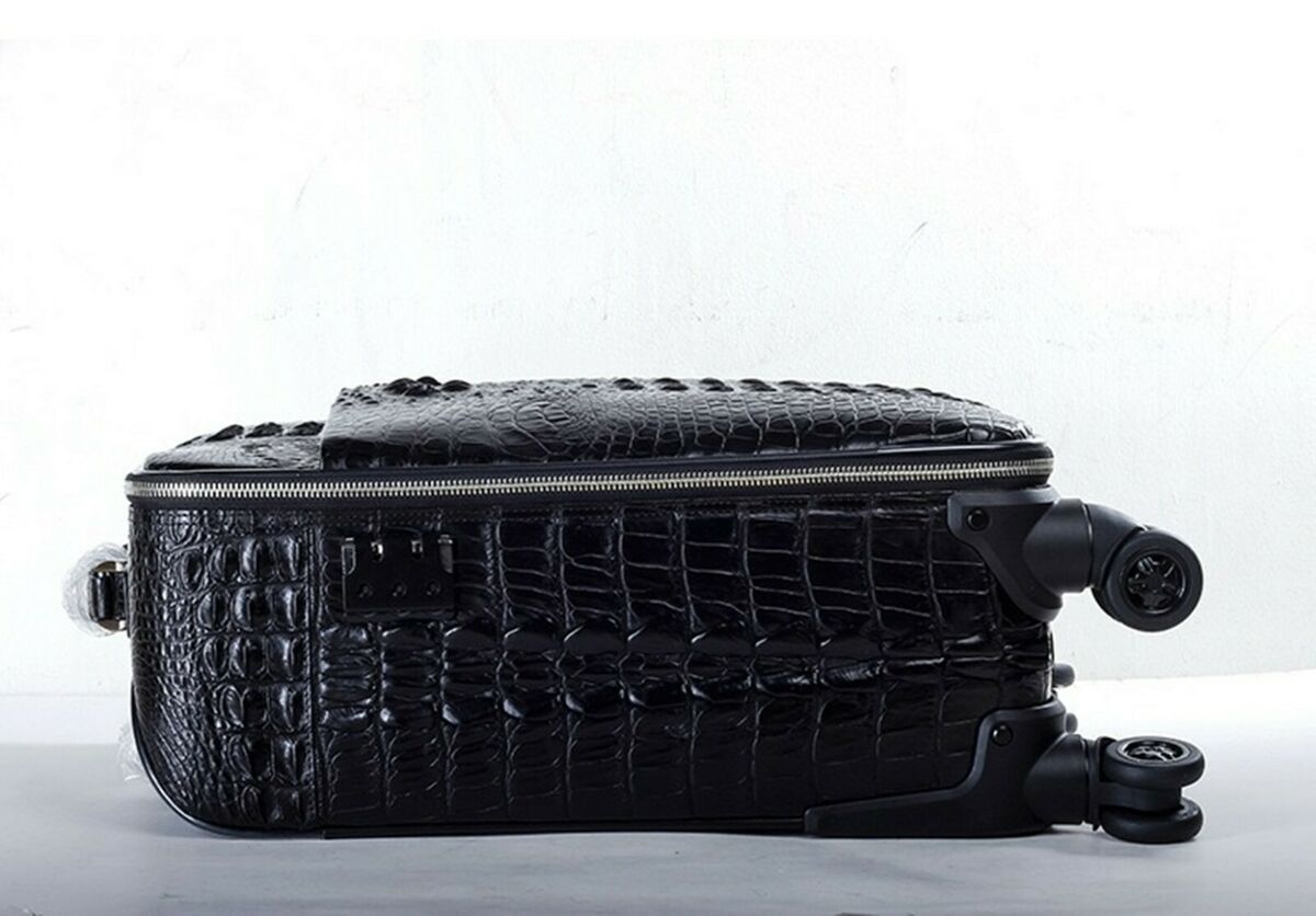 Genuine Crocodile Leather Luggage Bag Business Trolley Briefcase Travel Bag 20