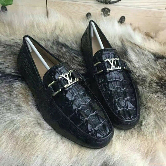 Men's Shoes Genuine Crocodile Alligator Skin Leather Handmade #FB0215