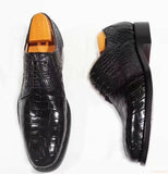 Men’s Premium Genuine Alligator Skin Dress Shoes - Black