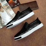 Men's Shoes Genuine Crocodile Alligator Skin Leather Color Black #S1801