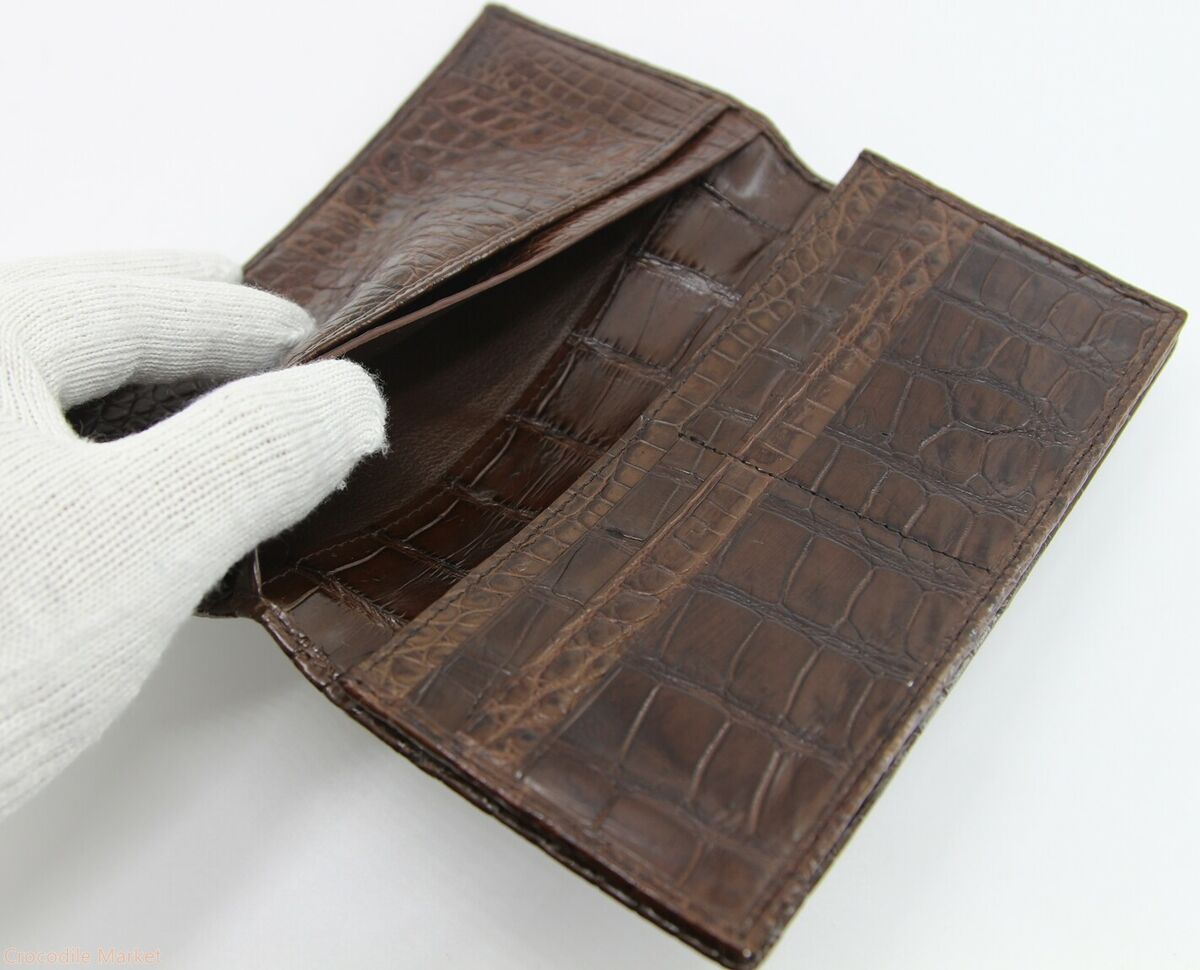 Source New arrival men's crocodile leather wallet business long