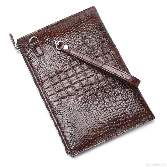 Gennuine Crocodile Leather Handbag Clutch Bag Purse, Clutch Wristlet Wallet