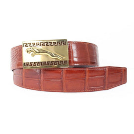 Men's Belt Genuine Crocodile Alligator Skin Leather Belt Handmade, Brown  | eBay