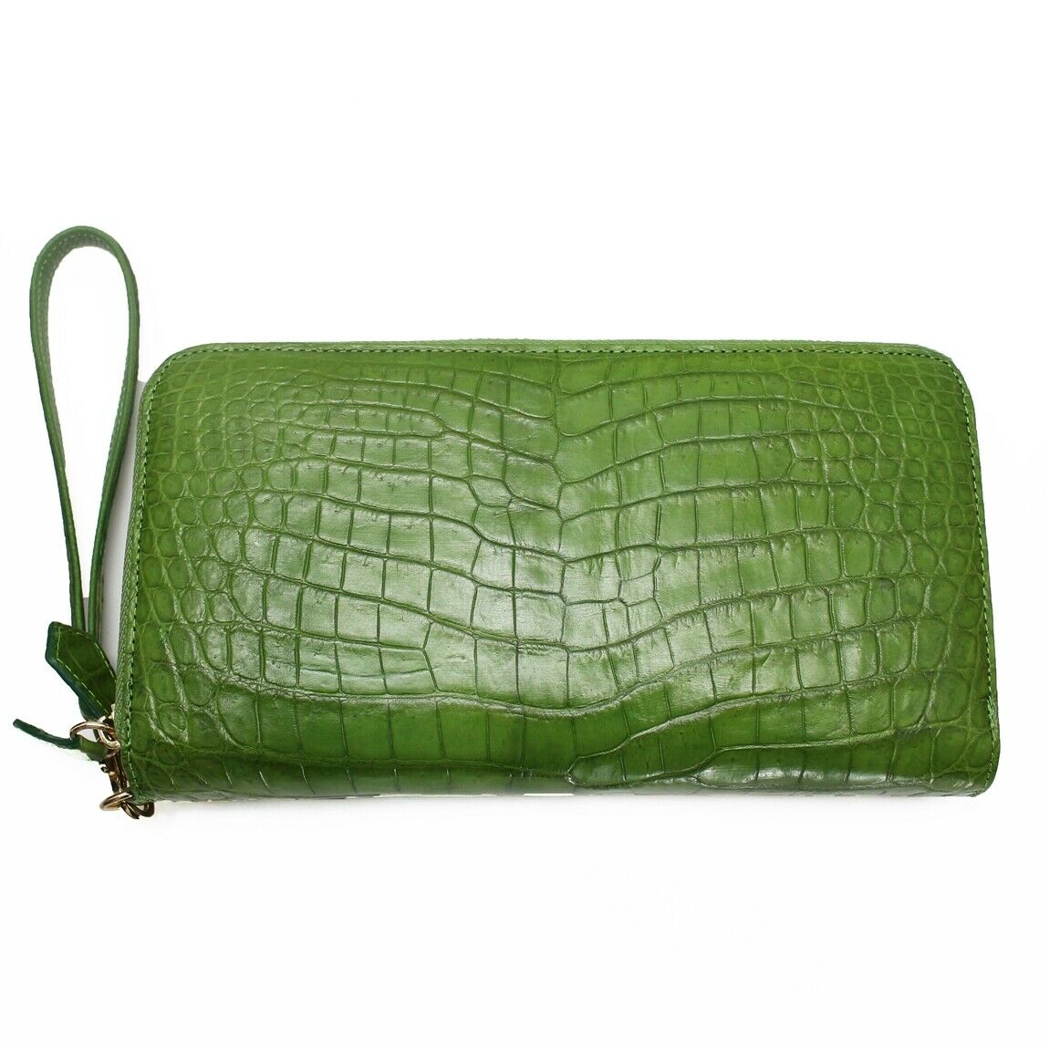 Genuine green Crocodile Leather Handbag, Alligator skin Women Shoulder Bag  24