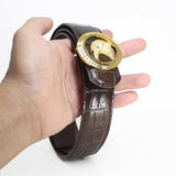 Men's Belt Genuine Crocodile Alligator Skin Leather Belt Handmade,NoJointed#N902