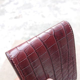 Luxury Alligator Leather Wallet, Premium Alligator Bifold Wallet for Men, Brown
