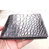 Luxury Alligator Leather Wallet, Premium Alligator Bifold Wallet for Men, Black
