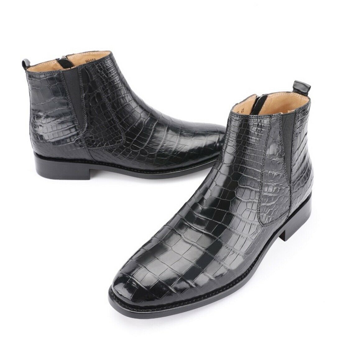Alligator Crocodile leather Chelsea Boots Elevate Your Style with
