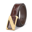 Genuine Alligator Crocodile Belt Skin Leather Men's - W3.8cm, WITHOUT JOINTED