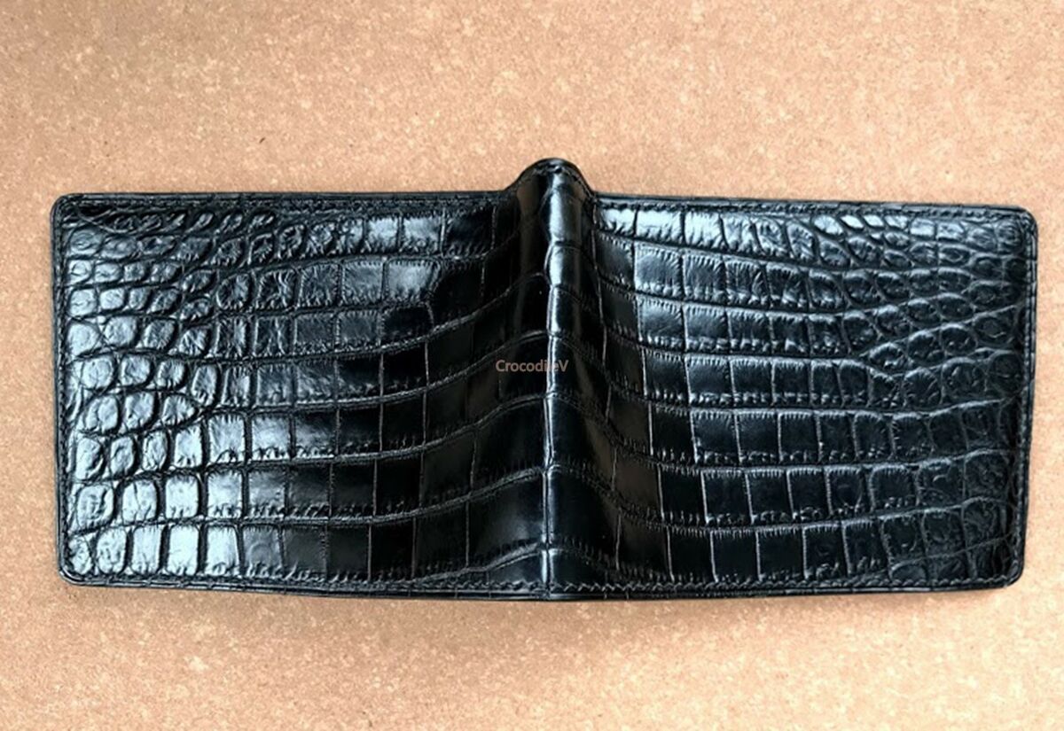 Luxury Crocodile Wallet, Premium Crocodile Bifold Wallet  Handmade leather  wallet, Leather wallet, Leather wallet pattern