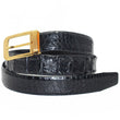 Black Genuine Alligator CROCODILE Leather Skin Men's Belt, Size 30-42