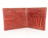 Crocodile Leather Skin Men's bifold wallet, DOUBLE SIDE Black Genuine Alligator   | eBay