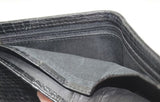 Crocodile Leather Skin Men's bifold wallet, DOUBLE SIDE Black Genuine Alligator   | eBay
