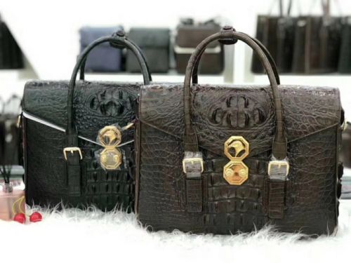 Leather Mens Briefcases Crocodile Messenger Bag Alligator Laptop Handbag #AT0901  | eBay